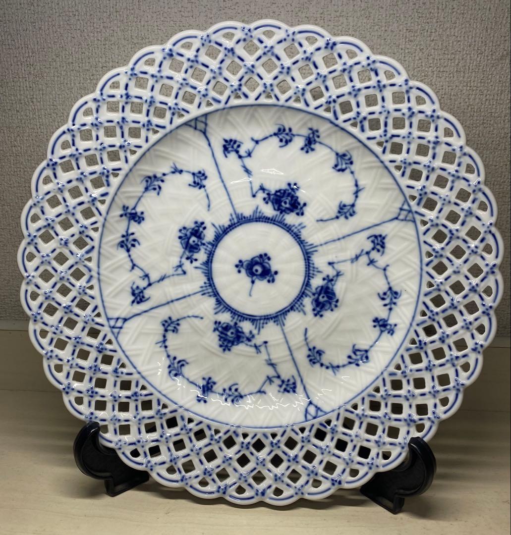 ロイヤルコペンハーゲン ブルーフルーテッド フルレース プレート