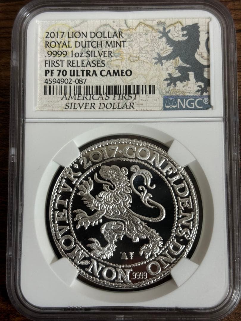 2017年 ライオンドル 銀貨 1オンス PF70UC ファーストリリース