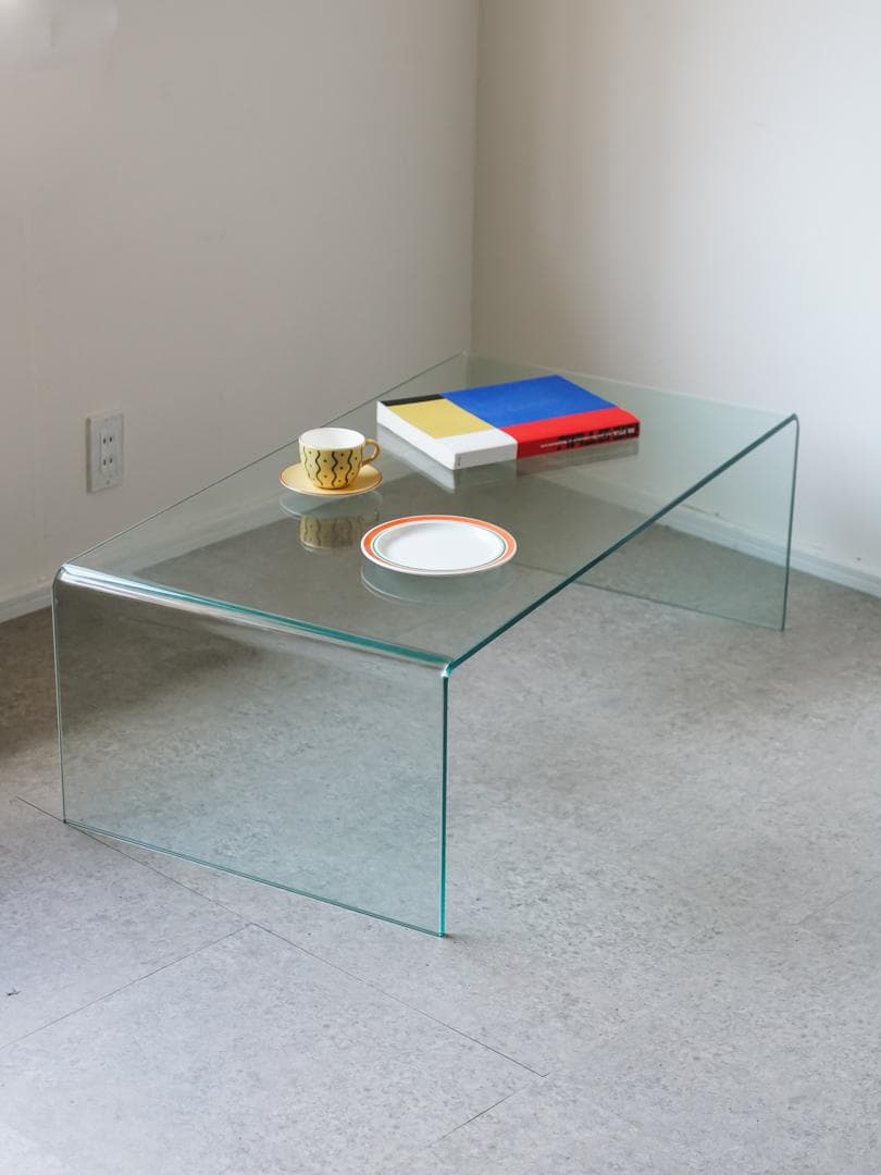 【BG】　SATURN ガラス コーヒーテーブル モダン