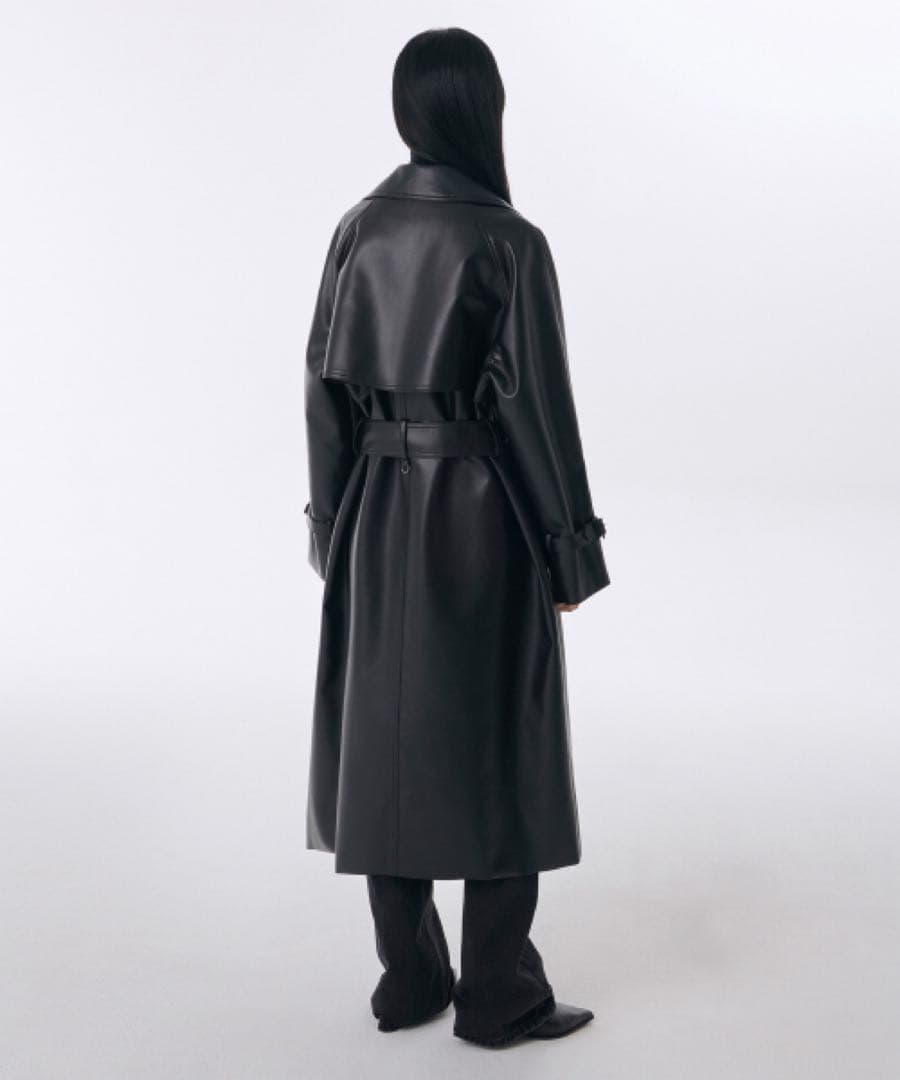 MUSINSA STANDARDWOMAN ブラックレザートレンチコート(美品)