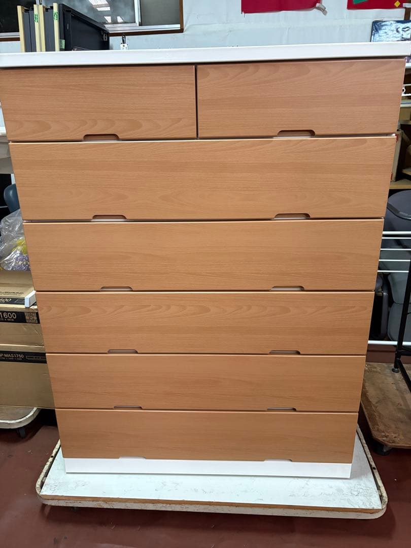 マルミツ　6段チェスト　レール付き　横幅105㎝　奥行42.5㎝　高さ139㎝