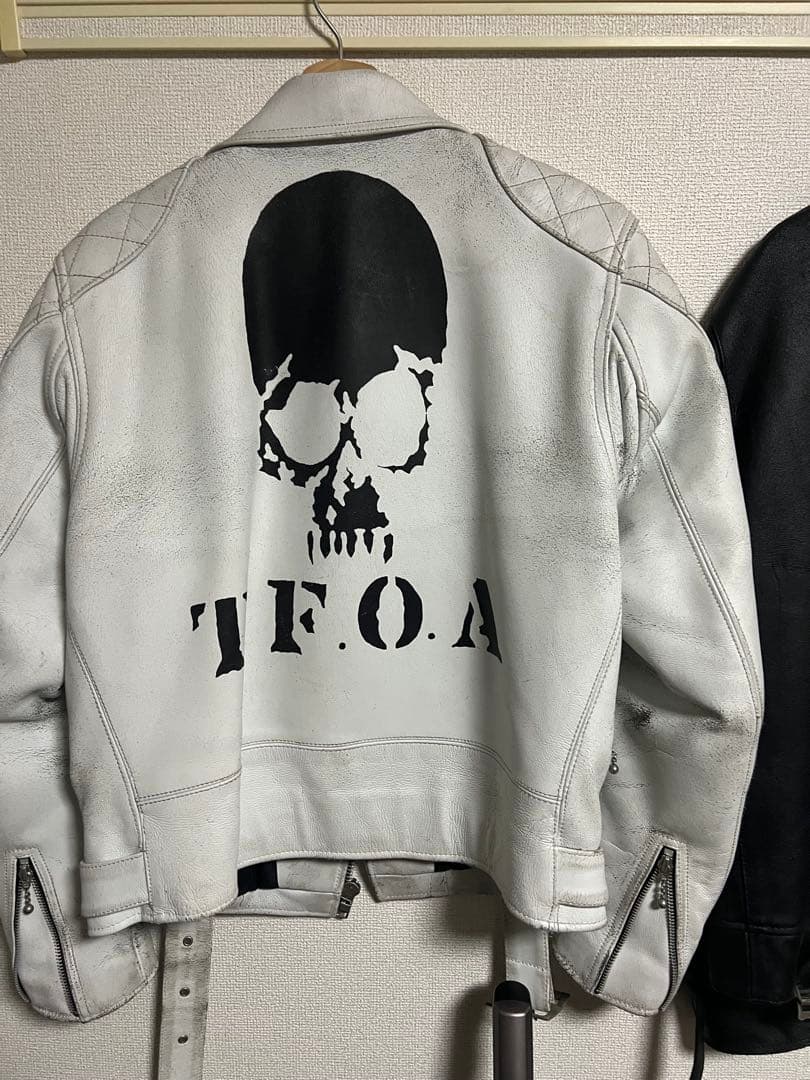 CROWS ライダースジャケット ホワイト 40