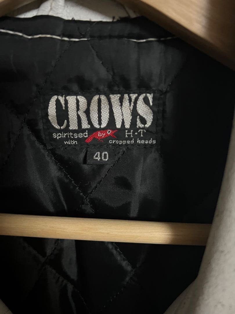 CROWS ライダースジャケット ホワイト 40