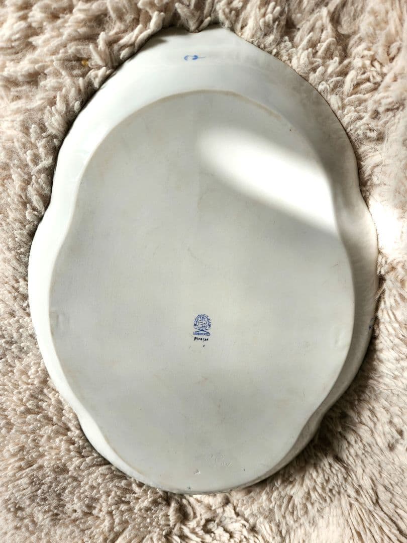 ヘレンド　大プレート　アポニーブルー　パーティープレートーブルー