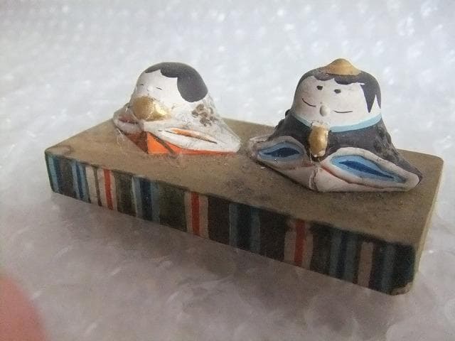 雛人形 骨董品 アンティークな雛 明治 箱無し 小さな雛人形 もしかして松園？