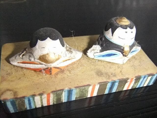 雛人形 骨董品 アンティークな雛 明治 箱無し 小さな雛人形 もしかして松園？