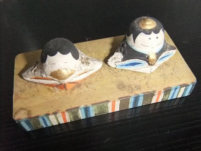 雛人形 骨董品 アンティークな雛 明治 箱無し 小さな雛人形 もしかして松園？