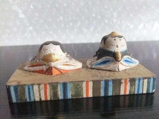 雛人形 骨董品 アンティークな雛 明治 箱無し 小さな雛人形 もしかして松園？