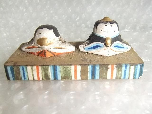 雛人形 骨董品 アンティークな雛 明治 箱無し 小さな雛人形 もしかして松園？