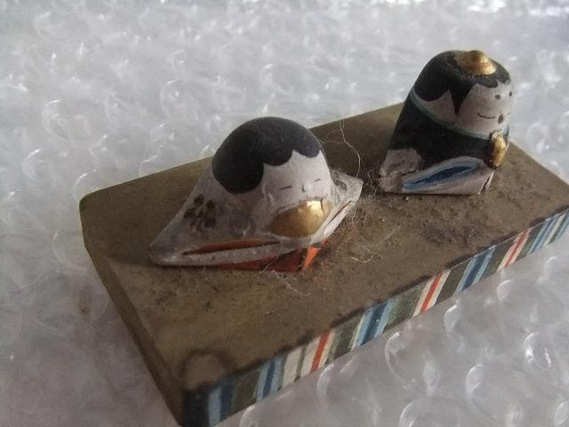 雛人形 骨董品 アンティークな雛 明治 箱無し 小さな雛人形 もしかして松園？