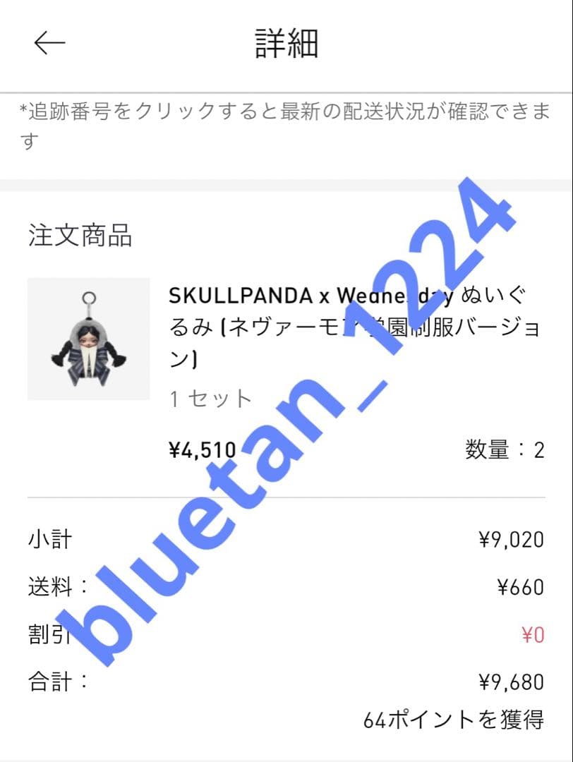 アメリカ　SKULLPANDA × Wednesday ぬいぐるみ セット