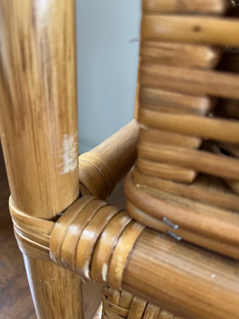 ラタン ５段 ラック 籐家具 引き出し 昭和レトロ