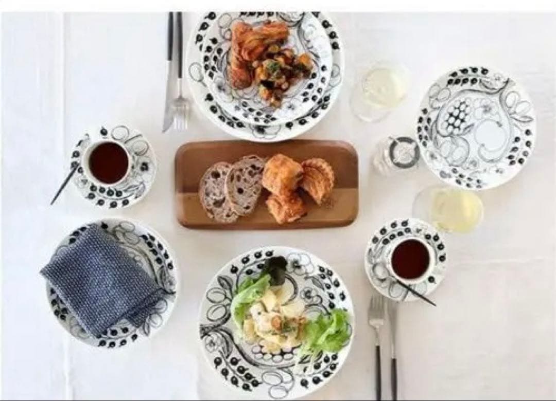 アラビア パラティッシ ブラック　マグカップ　プレート　ボウルセット　3点セット