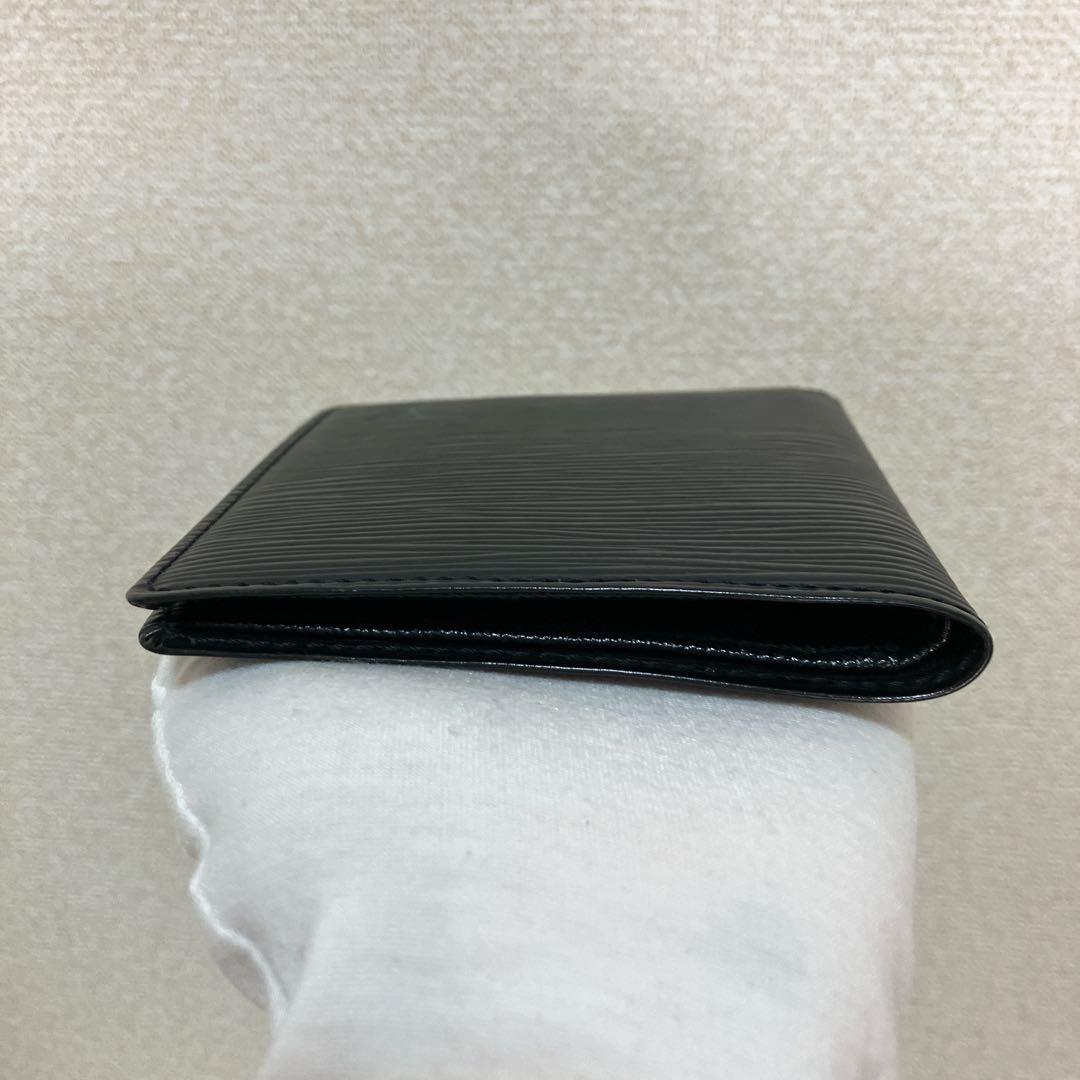 ヴィトン　ポルトビエ 6 カルトクレディ カードケース 二つ折り　エピ　ノアール