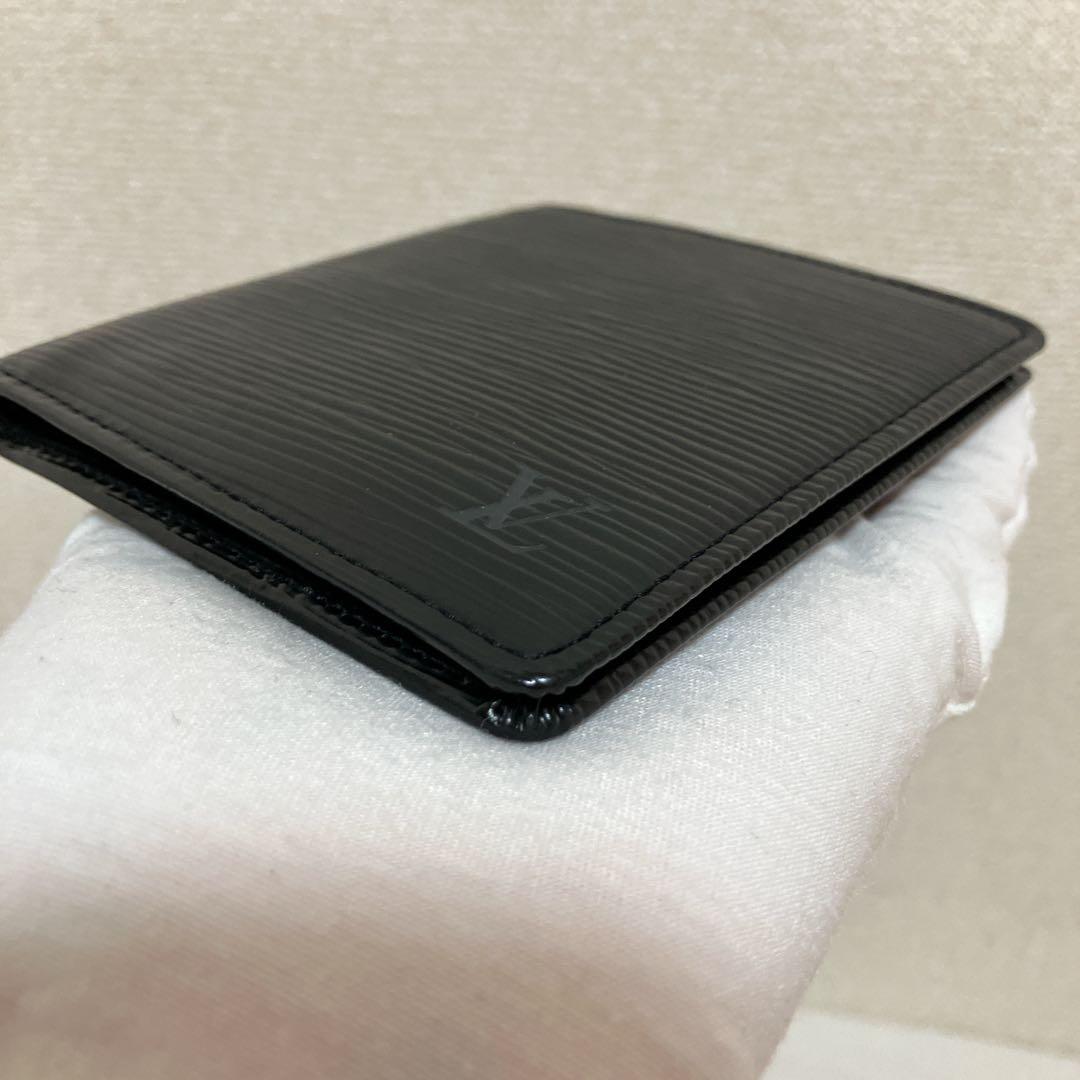 ヴィトン　ポルトビエ 6 カルトクレディ カードケース 二つ折り　エピ　ノアール