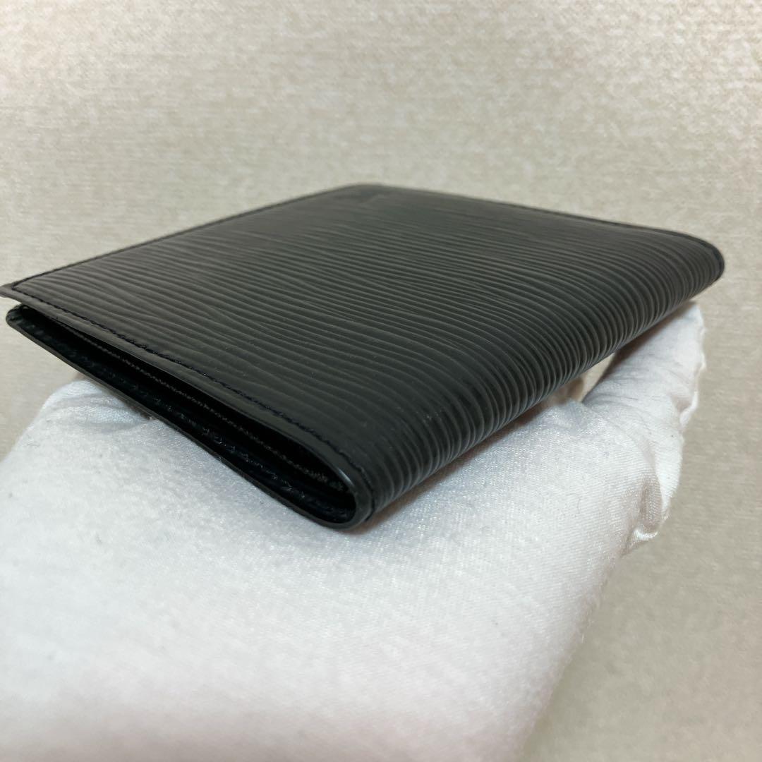 ヴィトン　ポルトビエ 6 カルトクレディ カードケース 二つ折り　エピ　ノアール