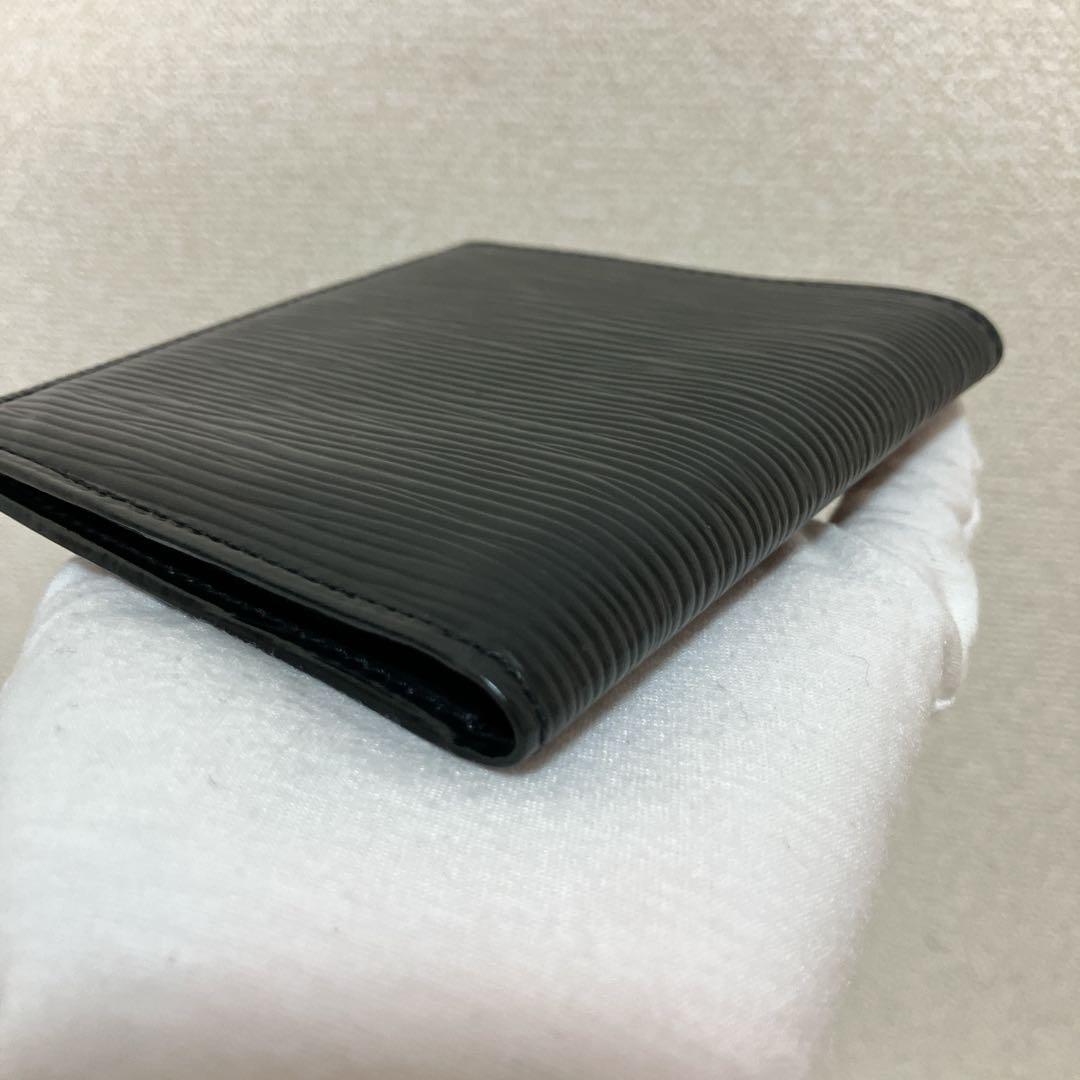 ヴィトン　ポルトビエ 6 カルトクレディ カードケース 二つ折り　エピ　ノアール