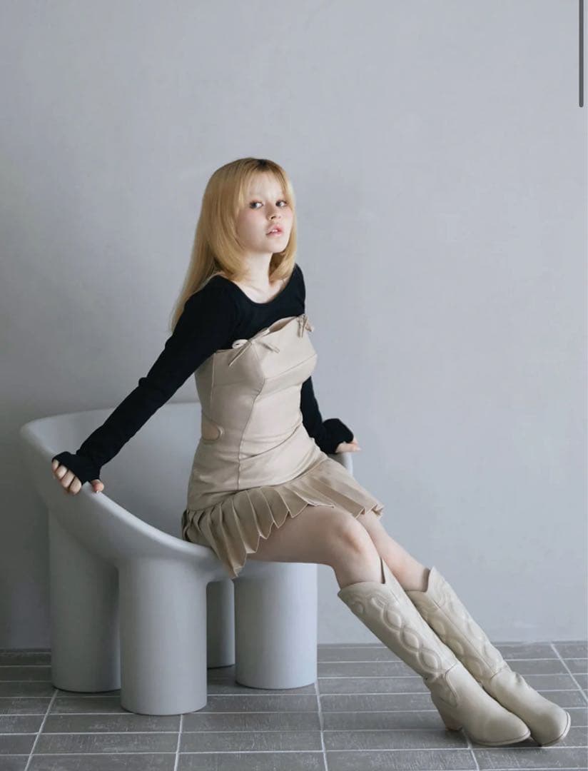 ワンピース ANDMARY Karen knit set mini dress
