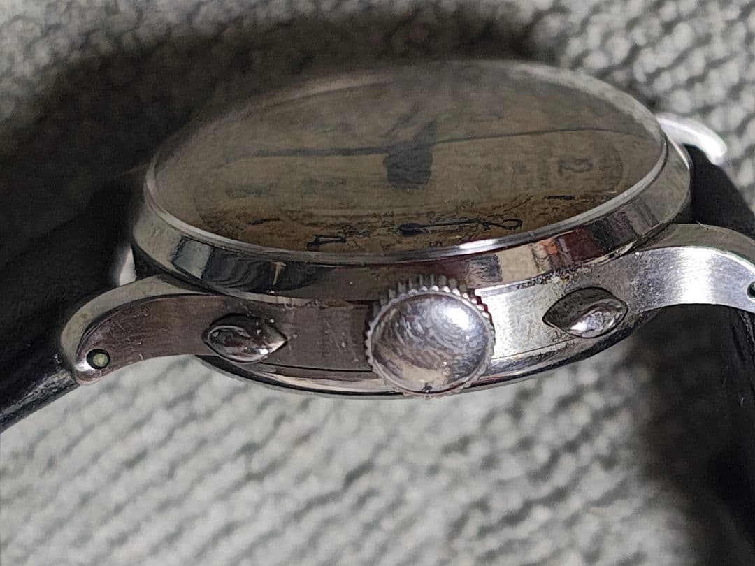 ランデロン　希少コラムホイール式　手巻き クロノグラフ 腕時計