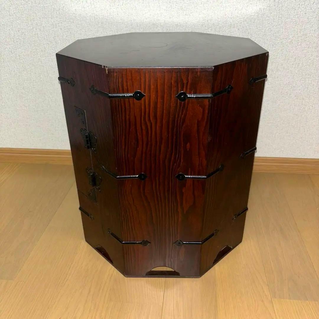 リュウ　ジン様用アンティーク　李朝家具　八角箱　帽子入れ 収納箱　韓国美術
