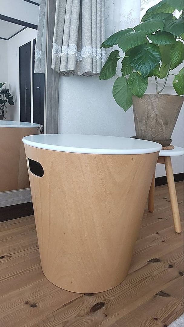 ❤️Umbraウッドロウ ストレージスツール ホワイト