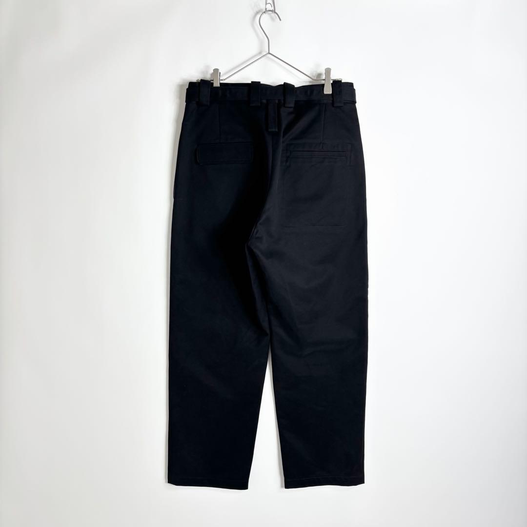 【美品】STUDIO NICHOLSON ピーチツイル ベルテッドパンツ 黒 M