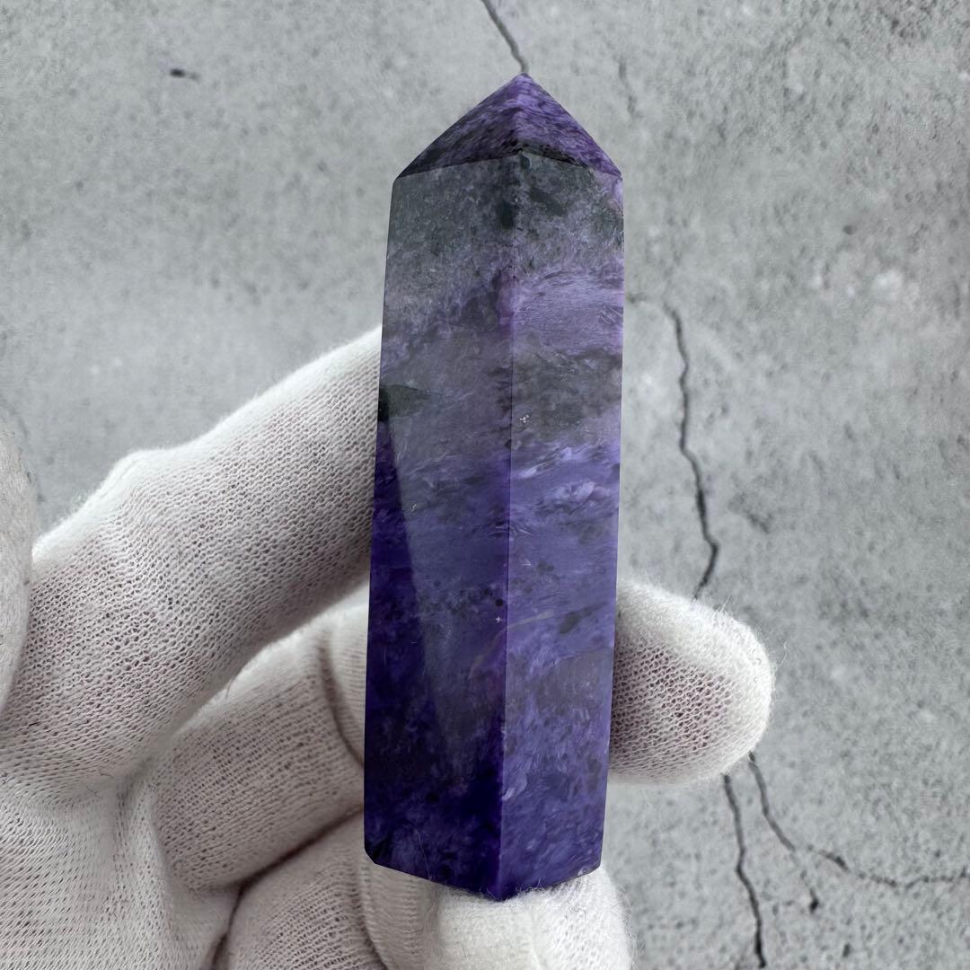 G-141チャロアイト ポイント 希少原石 高品質紫の模様が美しい 天然石