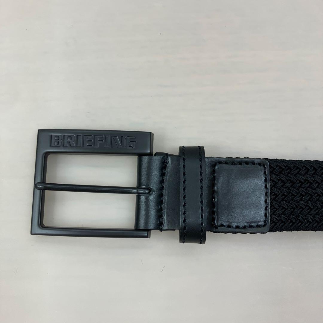 ブラック 編み込み ベルト Lサイズ