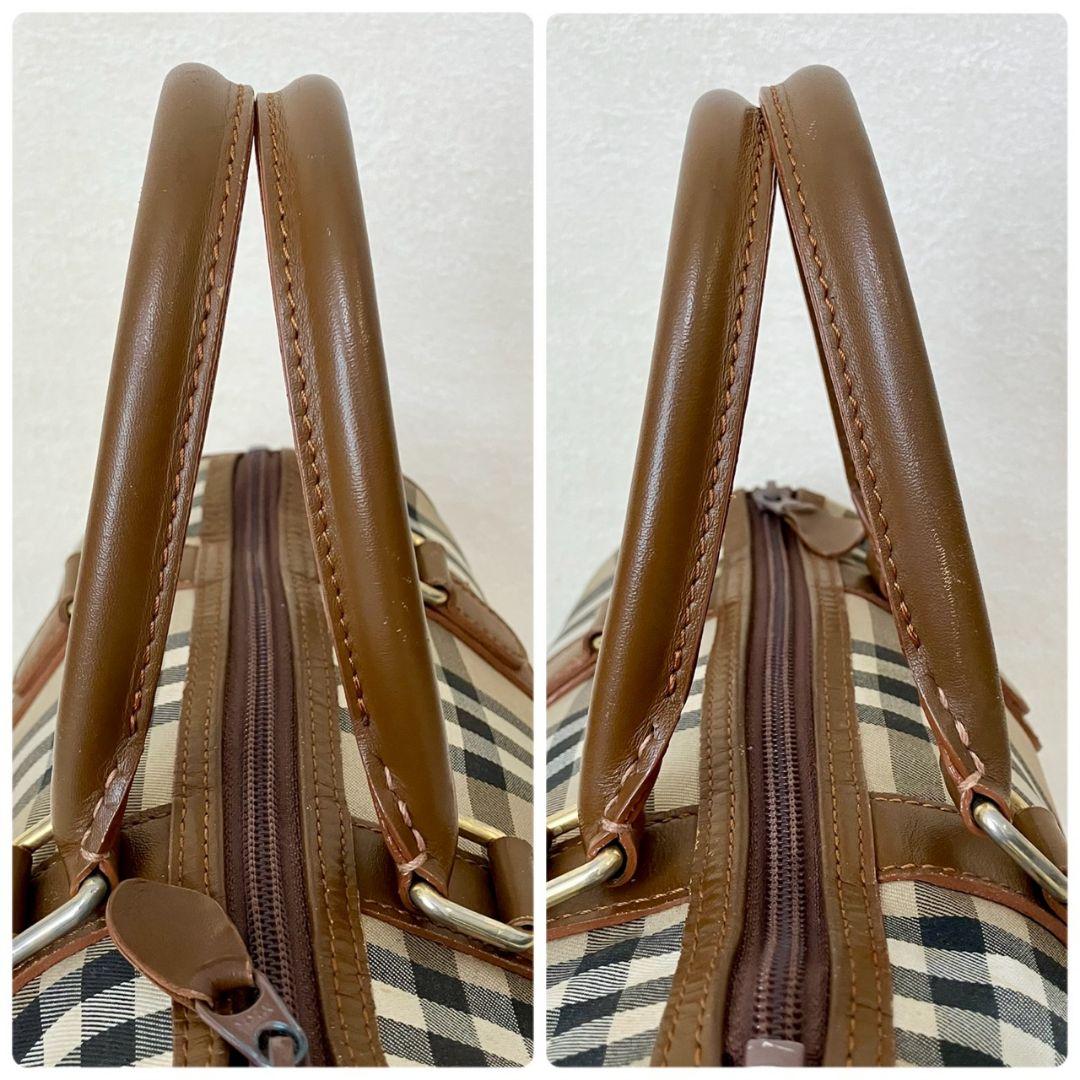 ヴィンテージ バーバリー ミニボストンバッグ ノバチェック シャドーホース