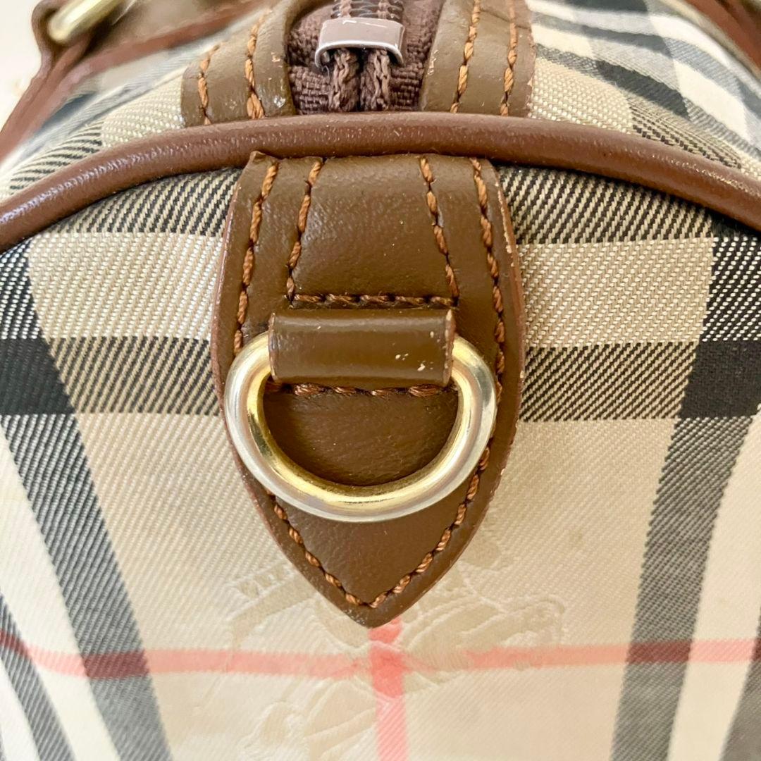 ヴィンテージ バーバリー ミニボストンバッグ ノバチェック シャドーホース