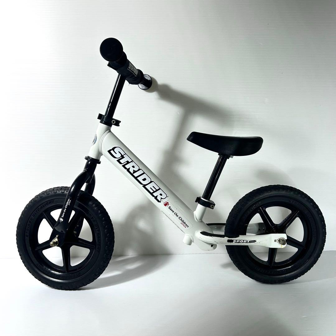 美品☆STRIDER SPORT バランスバイク ペダル無し ホワイト 白