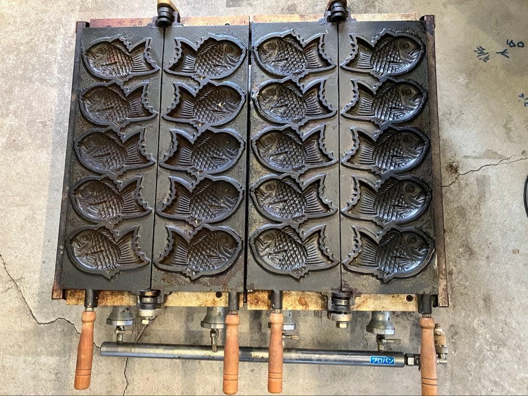 LPガス たい焼き器 5匹×2連 鯛焼き器/厨房機器/業務用