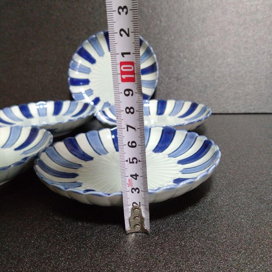 未使用 波佐見焼 林九郎窯 菊割 銘々皿5枚　お祝い