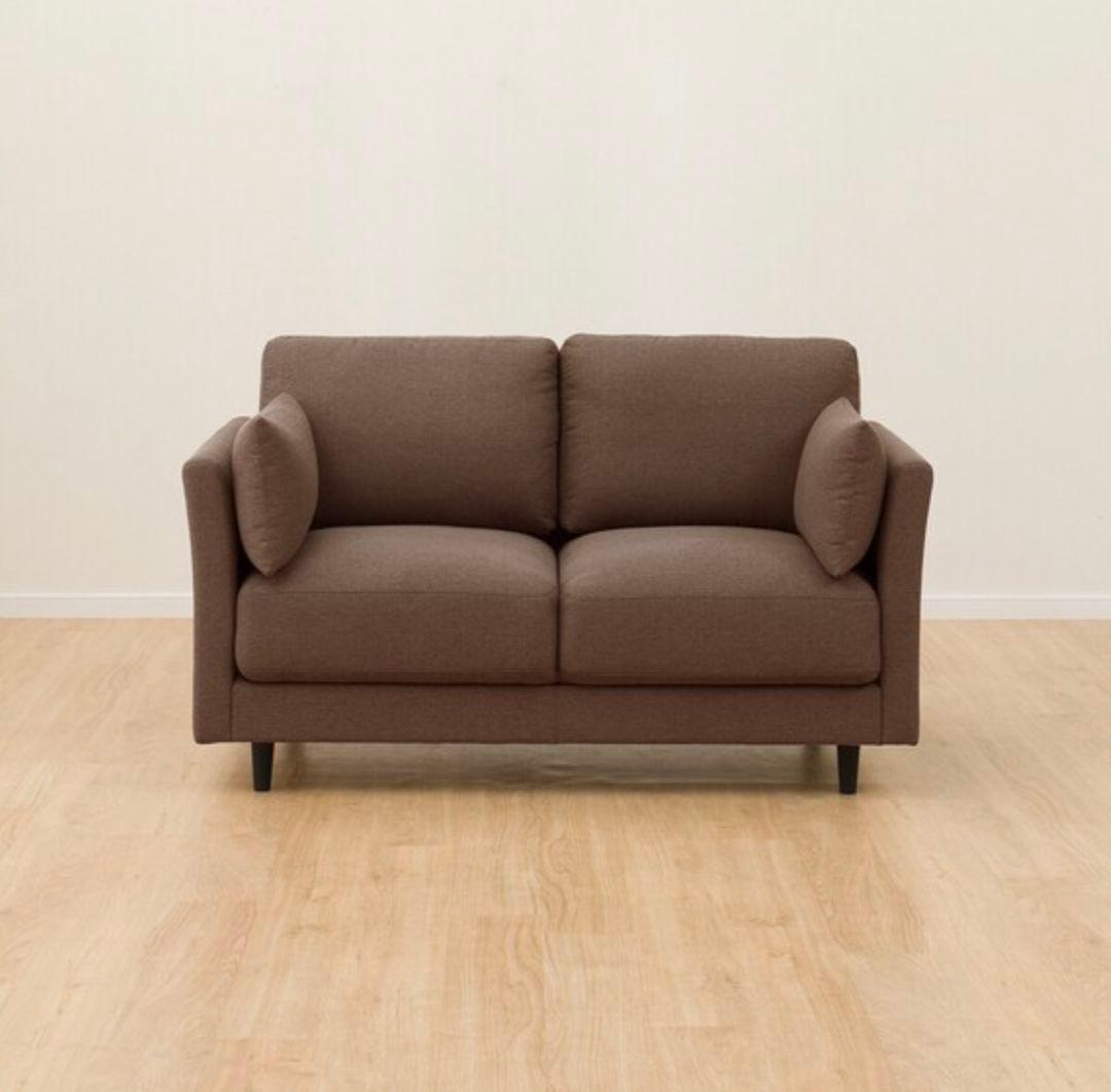 ニトリ　2人用布張りソファ　ダークモカ
