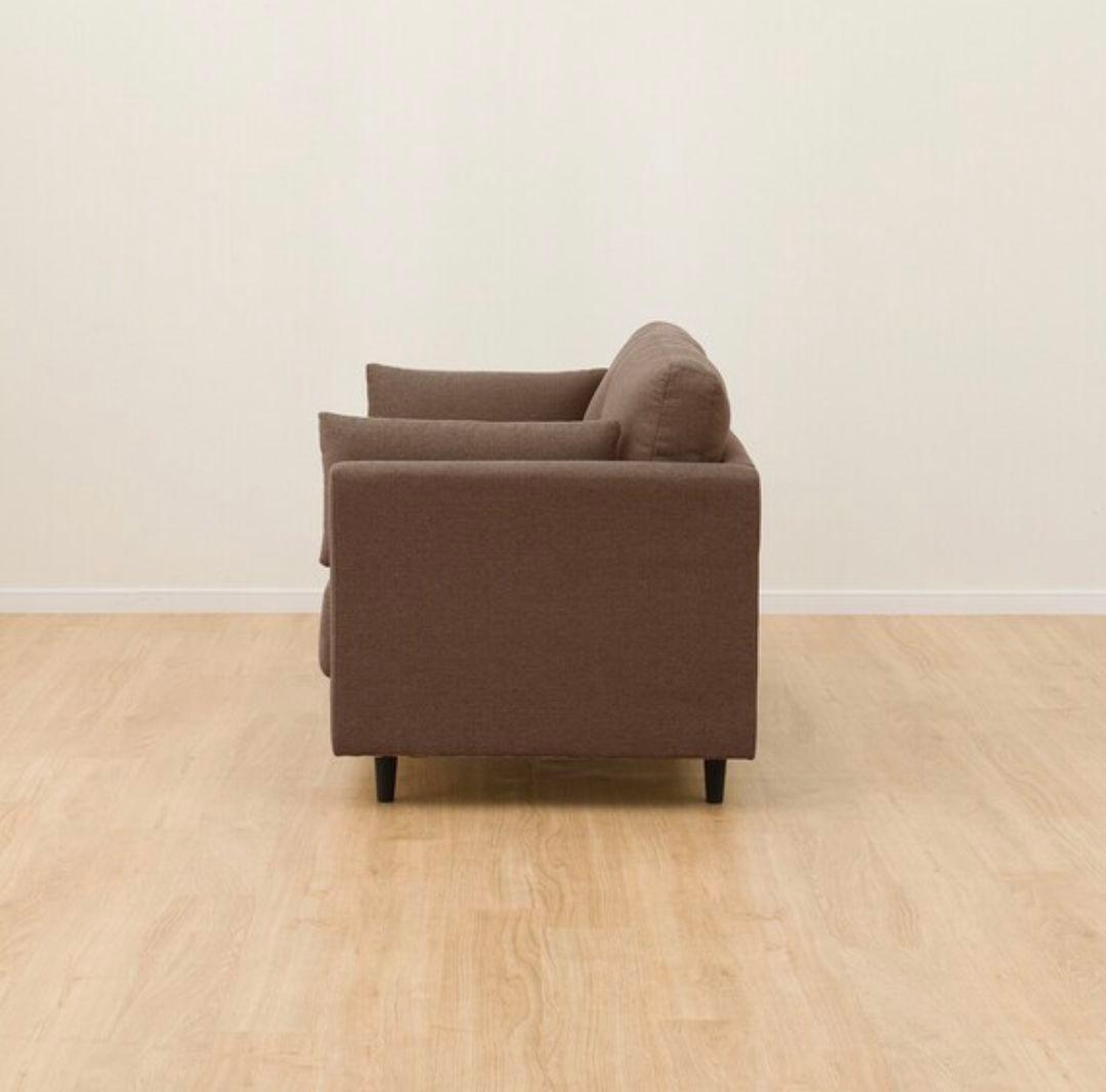 ニトリ　2人用布張りソファ　ダークモカ