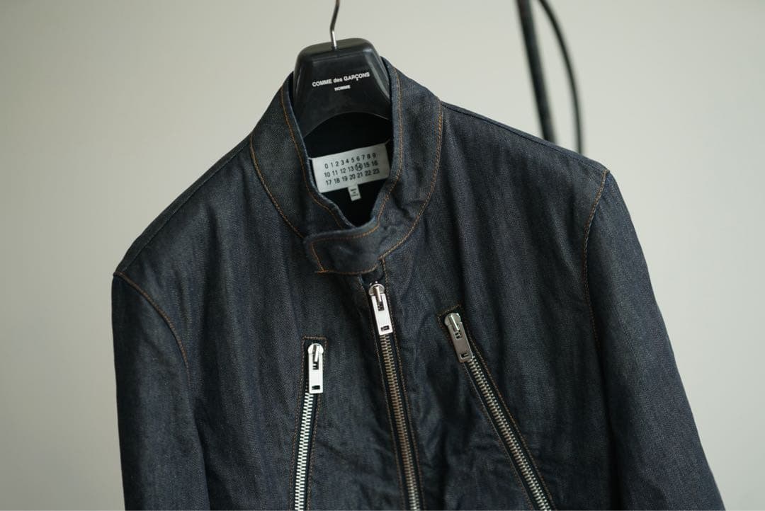 美品 100着限定 Maison Margiela デニム 八の字 ライダース