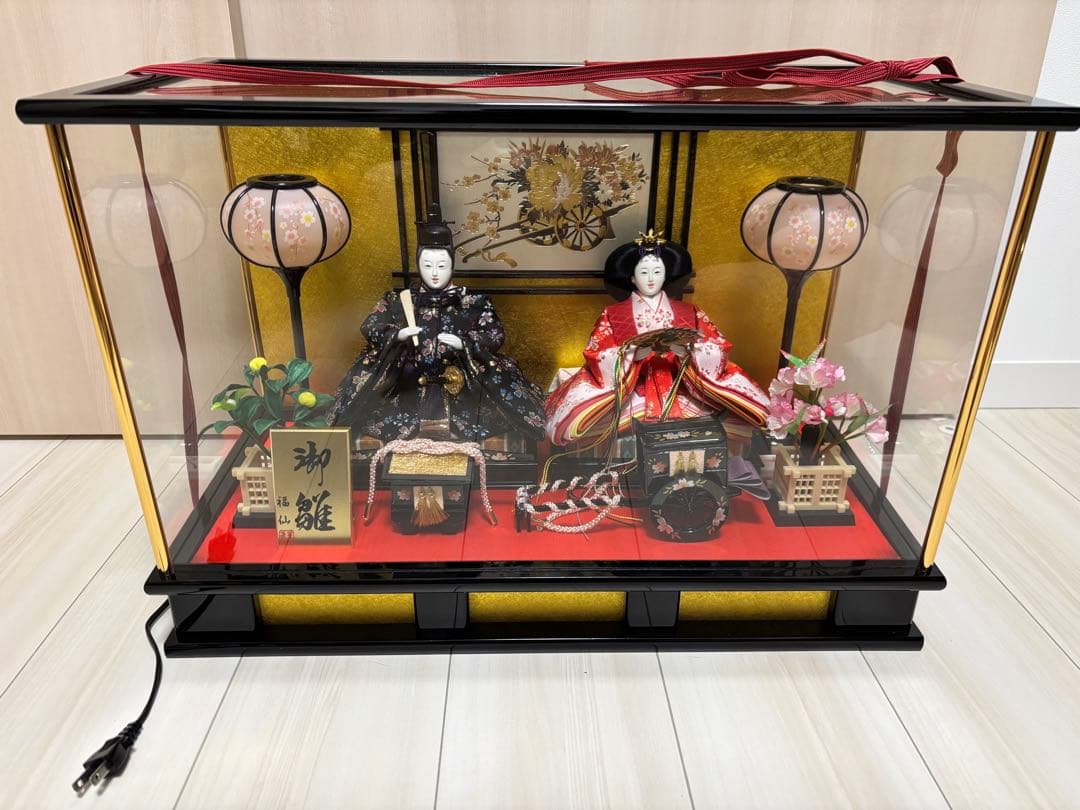 雛人形 ガラスケース付き