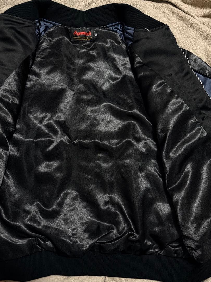 未使用 SKAJAN ライオン 日本 スカジャン unisex サテン 美品