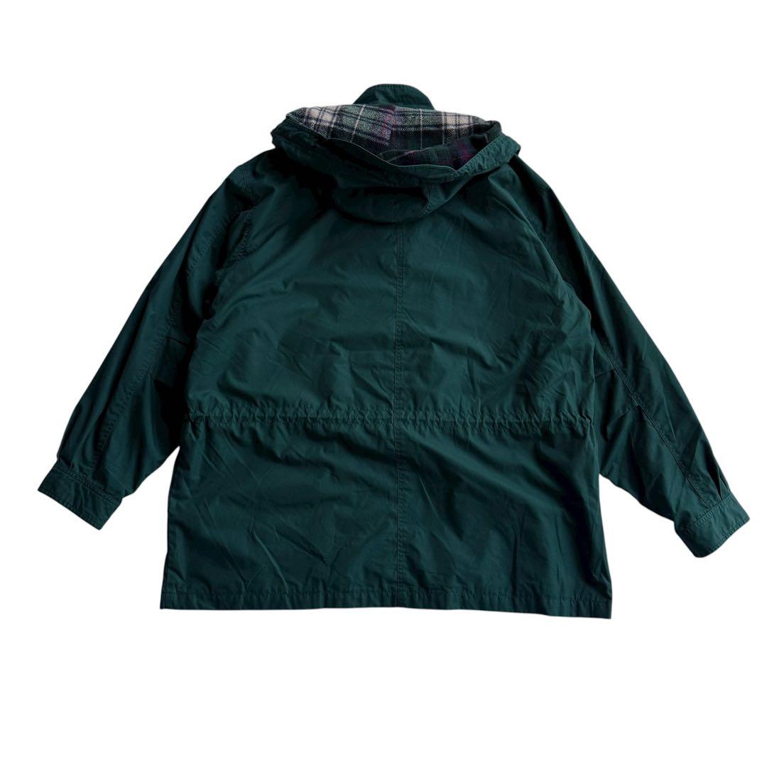 エディバウアー ビンテージ マウンテンパーカ グリーン アウトドア 裏地ネル