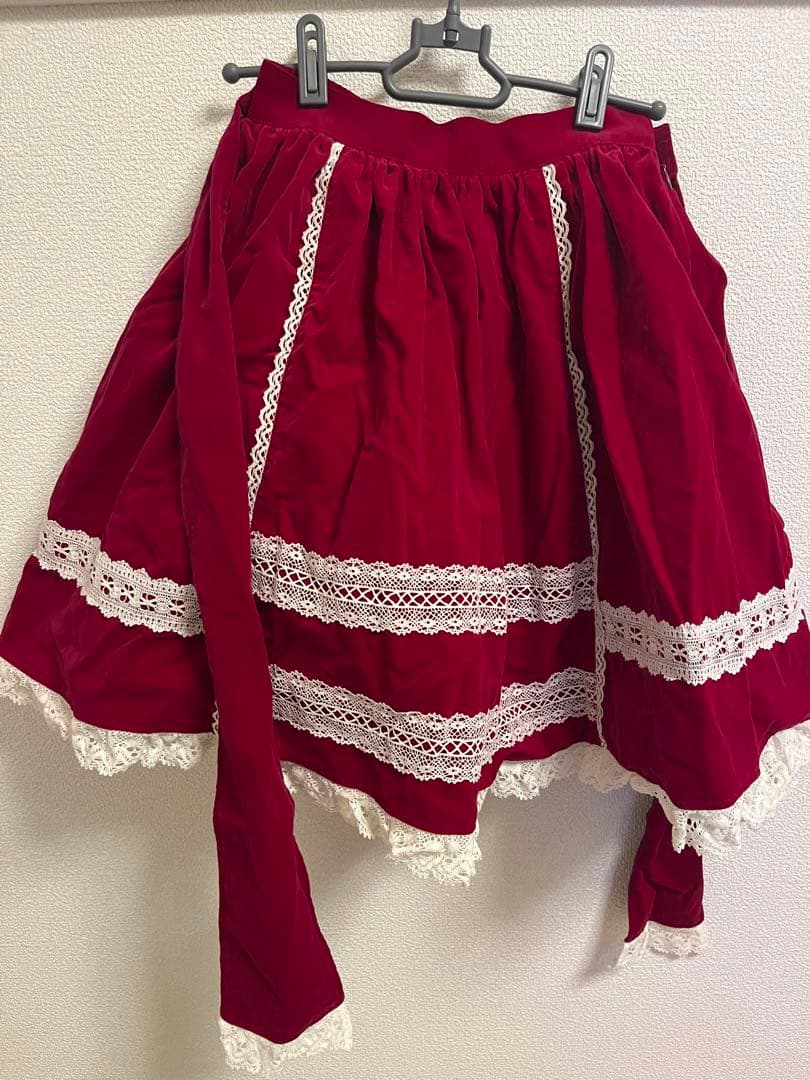 Angelic Pretty　別珍バッスルスカート　エンジ