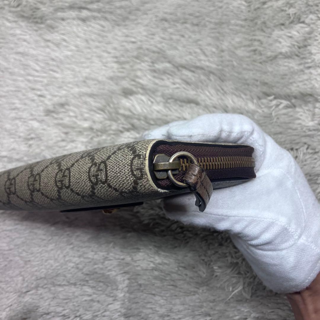 美品✨GUCCI タイガーヘッド ラウンドジップ GG 473953