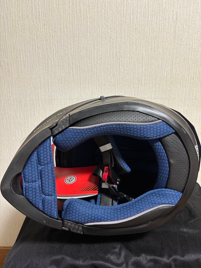 システムフルフェイスヘルメット ブラック/ゴールドインナーバイザー付XXLサイズ