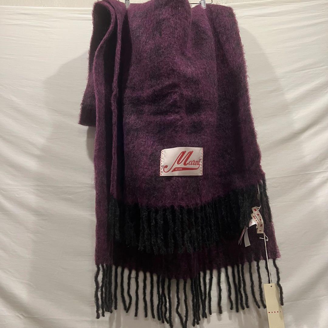 [未使用] 高級MARNI マルニ　超大判ウール　モヘア　マフラー　大人気　‼️