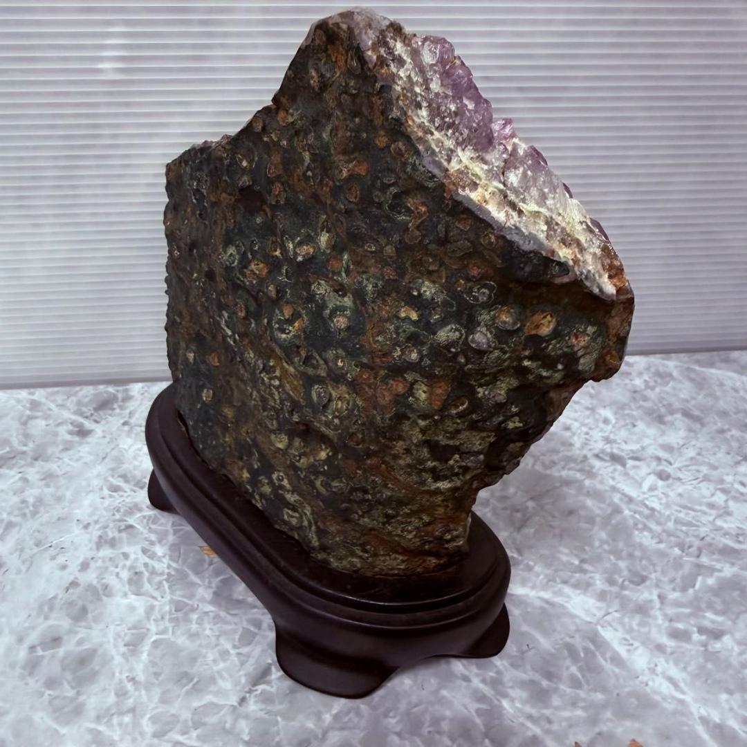 アメジストドーム　アメジストカペーラ　パワーストーン　天然石　専用台座付き　財運