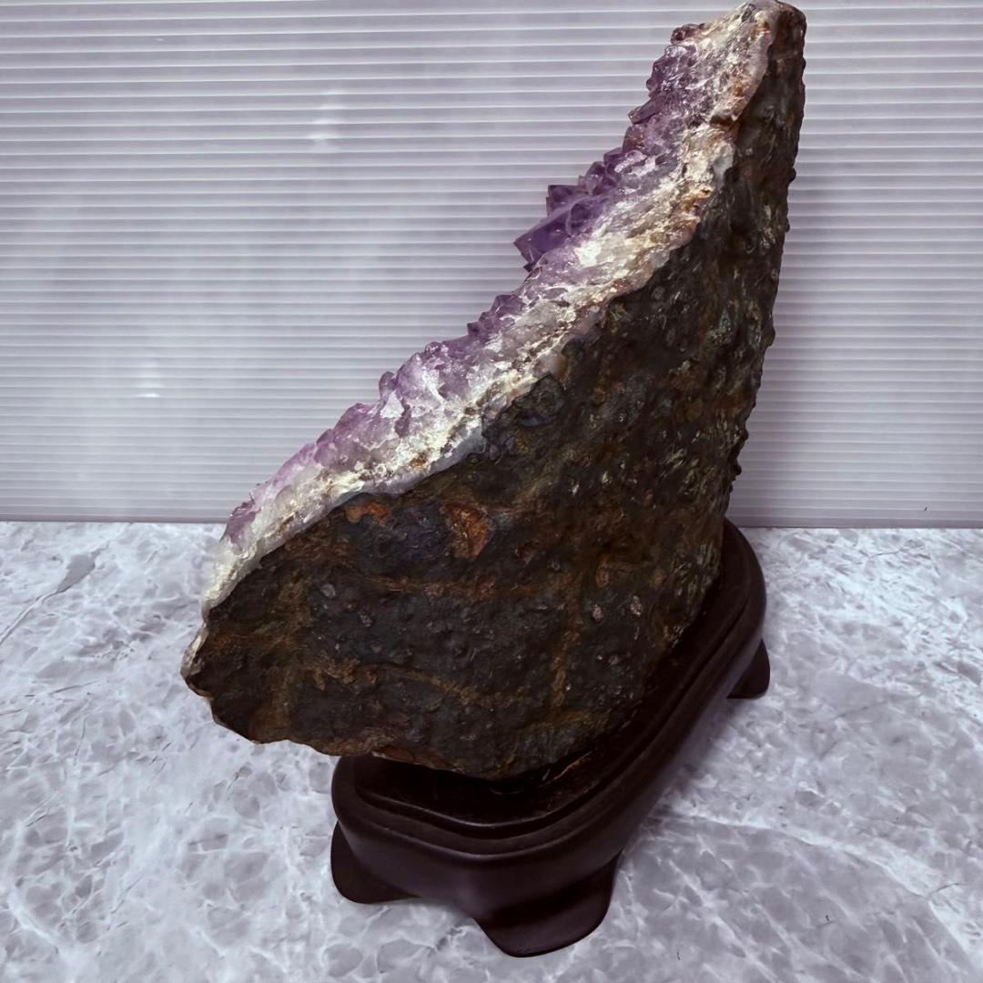 アメジストドーム　アメジストカペーラ　パワーストーン　天然石　専用台座付き　財運