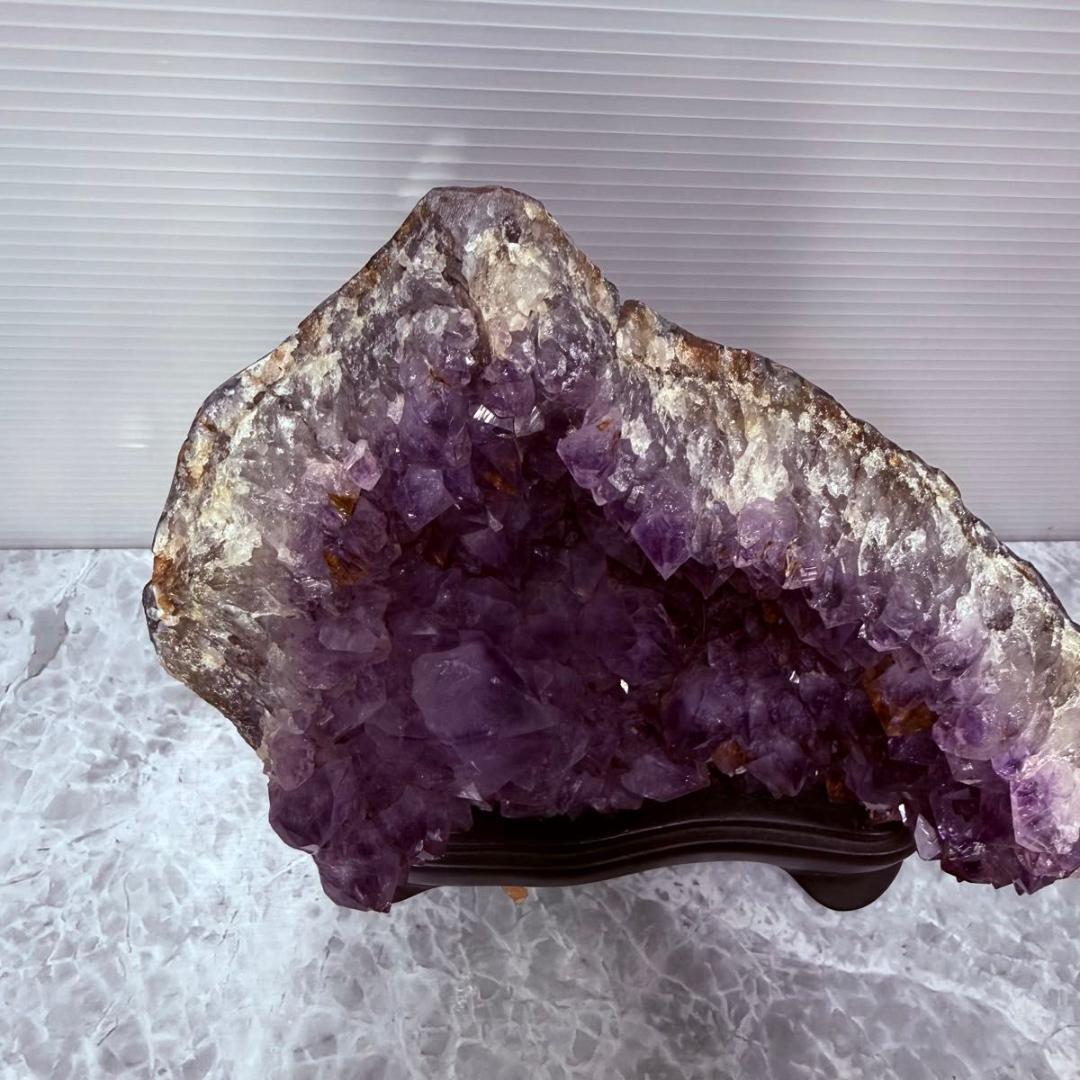 アメジストドーム　アメジストカペーラ　パワーストーン　天然石　専用台座付き　財運