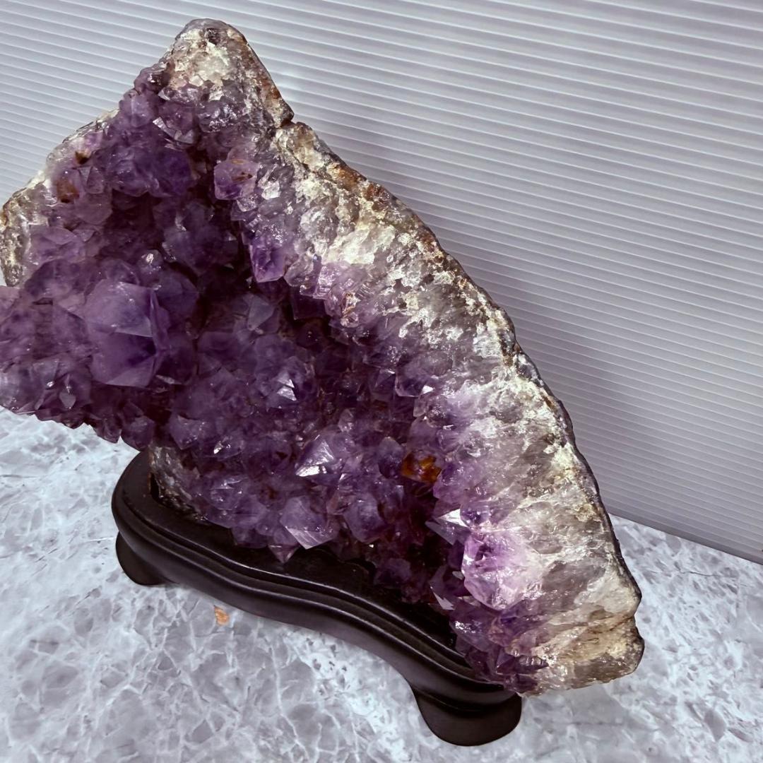 アメジストドーム　アメジストカペーラ　パワーストーン　天然石　専用台座付き　財運