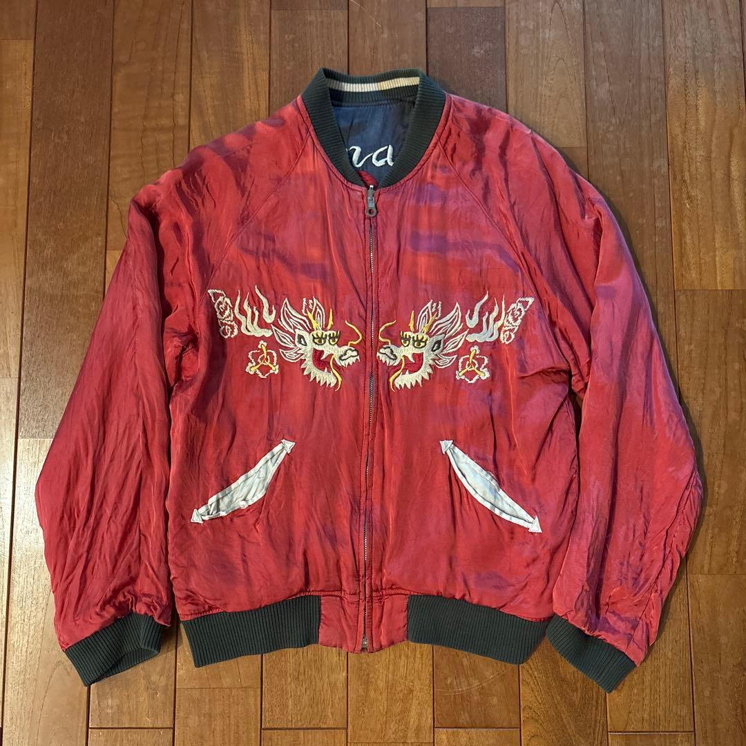 スカジャン ハリウッドランチマーケット　 リバーシブル スカジャン M相当　廃盤