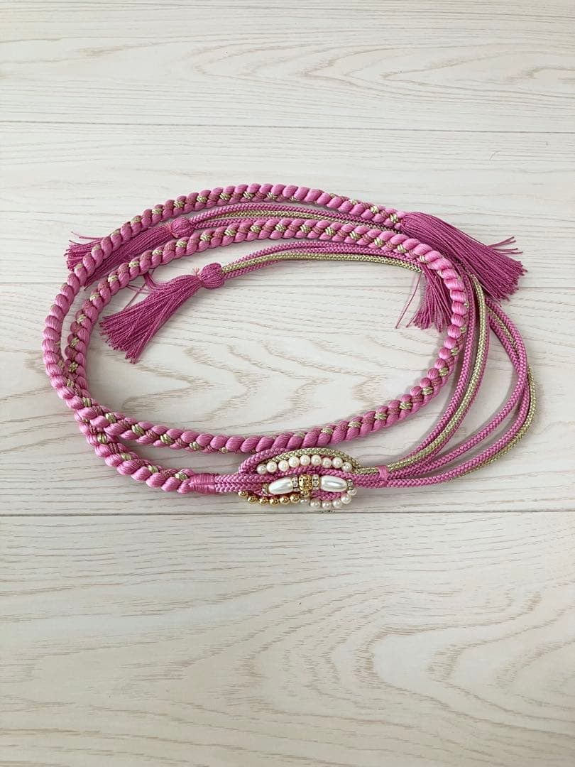 【再値下げ】振袖フルセット 花柄 ピンク系 白系