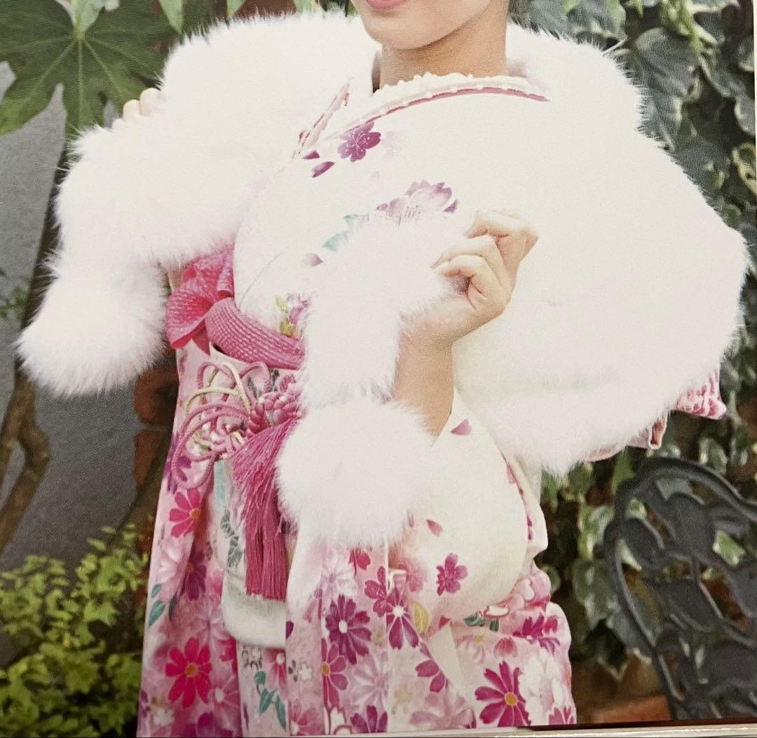 【再値下げ】振袖フルセット 花柄 ピンク系 白系